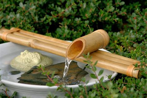 Bamboo Accents Zen Garden Water Fountain With Pump Indooroutdoor