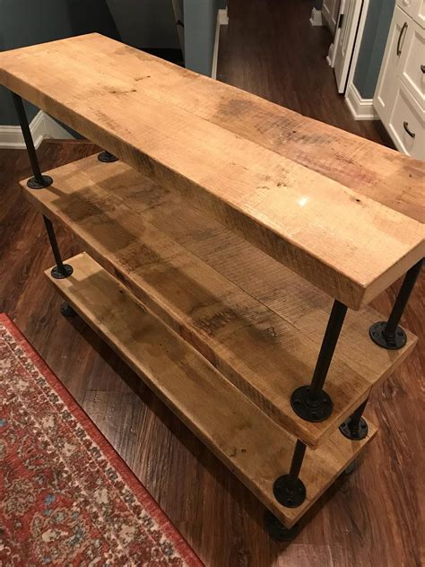 Barn Wood 3 Tier Sofa Table Etsy Diy Wooden Projects Wooden Pallet