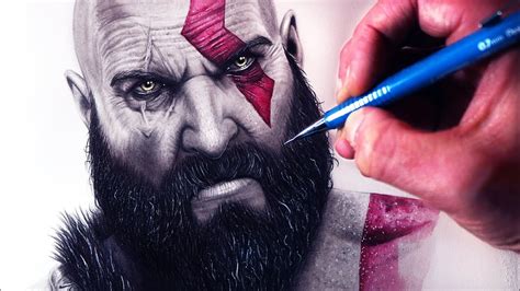 Lets Draw Kratos God Of War Fan Art Friday Youtube