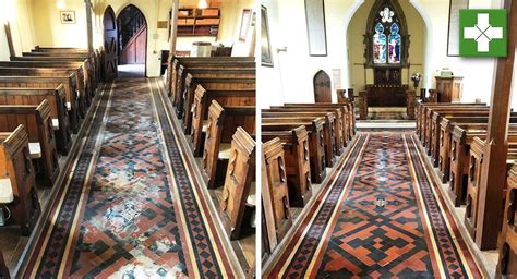Renovating Old Floor Tiles At A Listed Church In Rushock