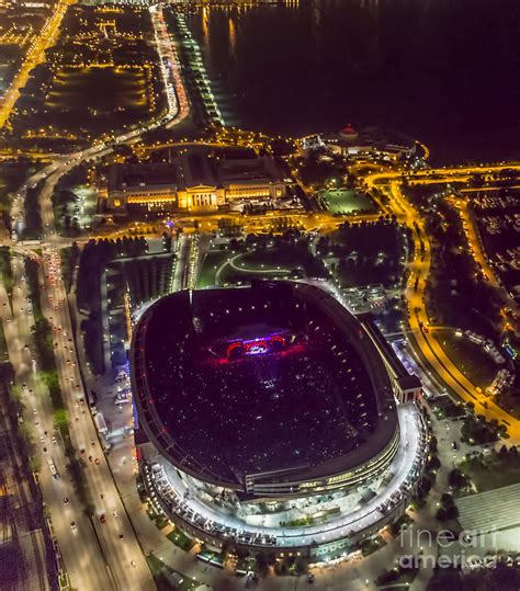 The Grateful Dead At Soldier Field Aerial Photo Photograph By David