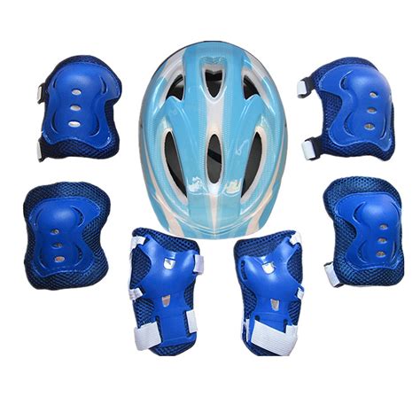 Suanret 7pcsset Child Kids Safety Helmet And Knee And Elbow Pad Set For
