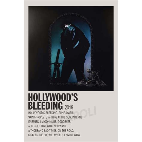Hollywood S Bleeding Album Cover Poster Post Malone Shopee Philippines