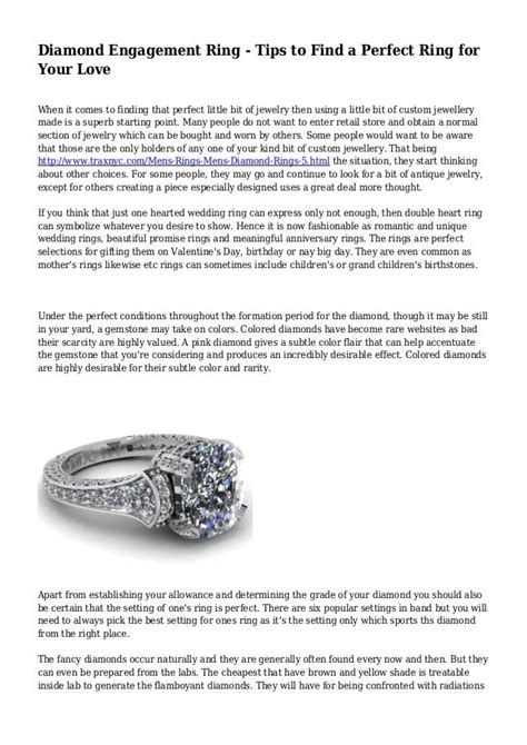 Diamond Engagement Ring Tips To Find A Perfect Ring For Your Love