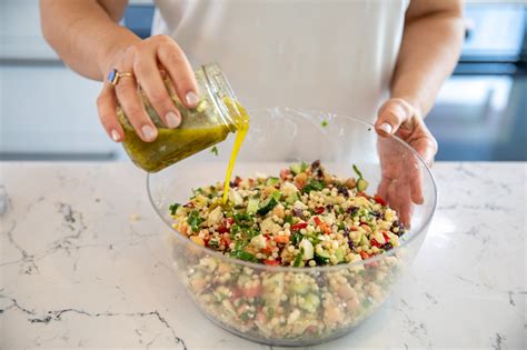 They sell a similar salad in their deli department that hubby loves. Pearl Couscous and Chickpea Salad - Rouba Shahin Middle ...