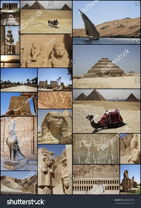 Collage Ancient Egypt Stock Photo Edit Now 346682378 Shutterstock