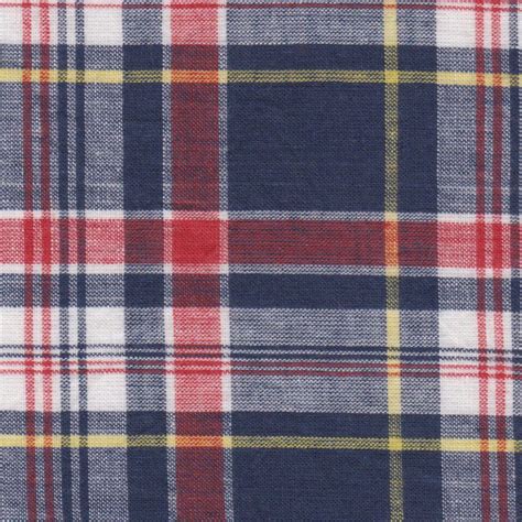 Madras Plaid Fabric Madras Fabric 100 Cotton