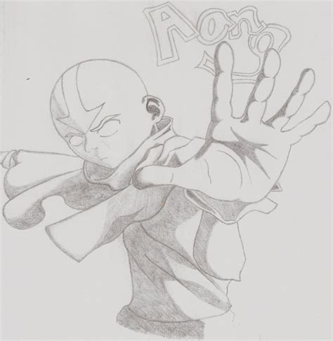 Avatar Aang Sketch By Mistdrak On Deviantart