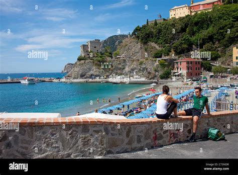 Couple On Mural At Athing Beach Of Monterosso Al Mare Cinque Terre