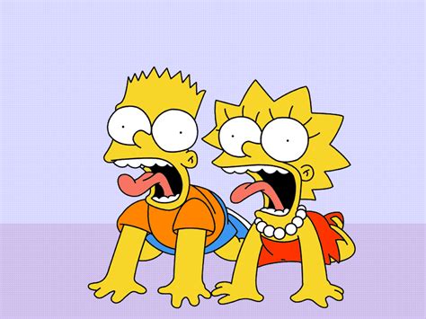 Bart And Lisa Screaming The Simpsons Wallpaper Fanpop