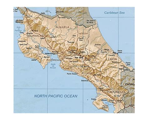 Maps Of Costa Rica Collection Of Maps Of Costa Rica North America Mapsland Maps Of The World