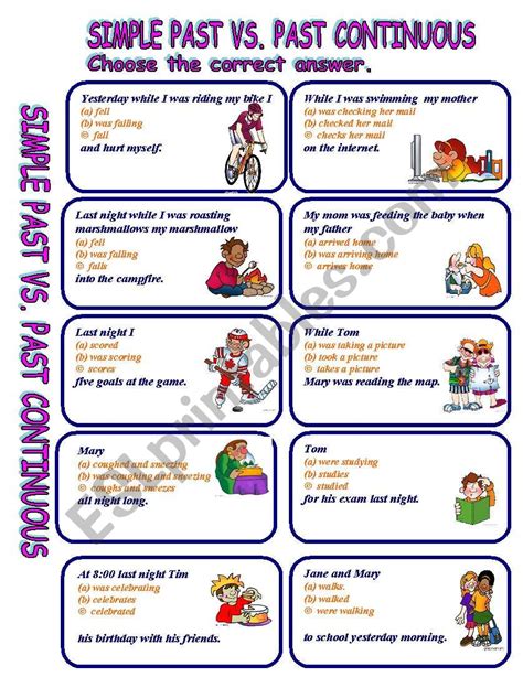 Simple Past Vs Past Continuous Esl Worksheet By Giovanni