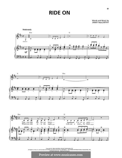 Ride On Christy Moore By J Maccarthy Sheet Music On Musicaneo