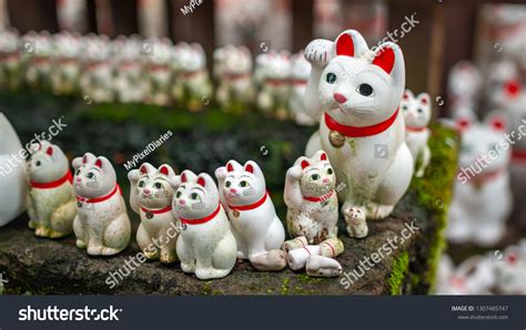 Numerous Manekineko Known Beckoning Cats Which Stock Photo 1307485747