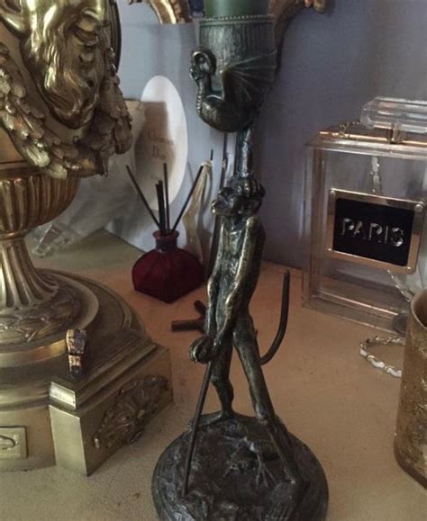 Candlestick Holder French Antique 1800s Bronze Devil Figurine Etsy