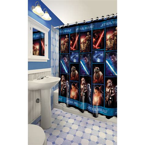 Star Wars Themed Printed Shower Curtain With Hooks