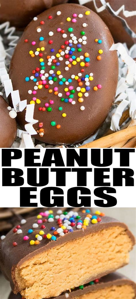 Restore your baking inspiration with this list of delicious desserts made without eggs. Quick and easy homemade CHOCOLATE PEANUT BUTTER EGGS recipe for Easter, made … | Peanut butter ...