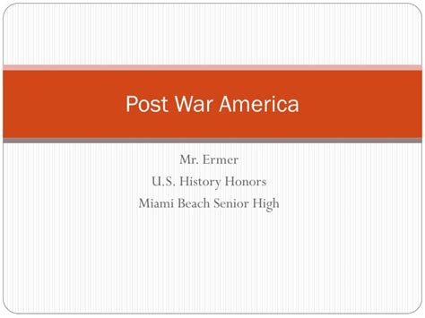 Ppt Post War America Powerpoint Presentation Free Download Id2049596
