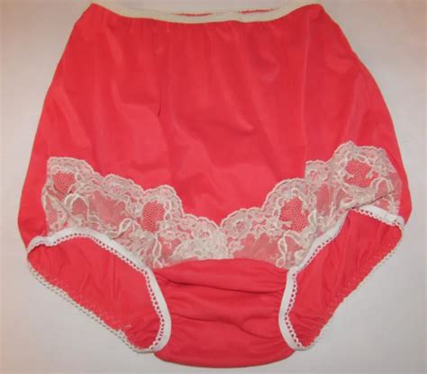 custom red tricot double nylon granny panties sissy wide gusset sleeve sz 7 49 99 picclick