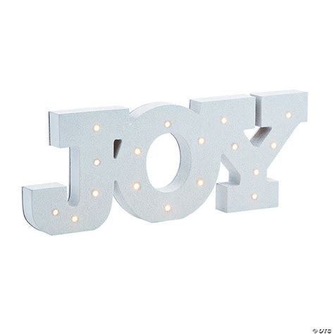 Glitter Joy Light Up Sign Discontinued