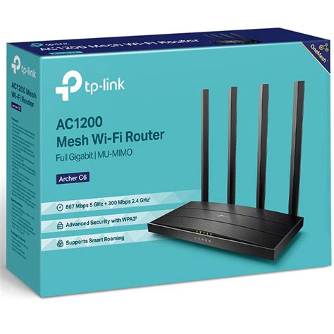 Router Mesh Tp Link Gigabit Wi Fi Dual Band Ac1200 Archer C6