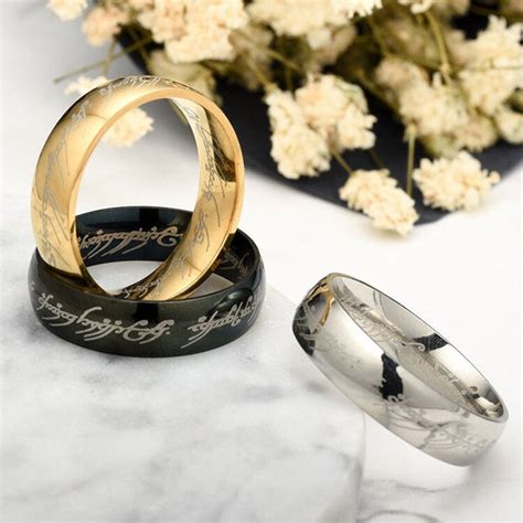 Tungsten One Ring Lord Of The Rings Wedding Ring One Ring Etsy