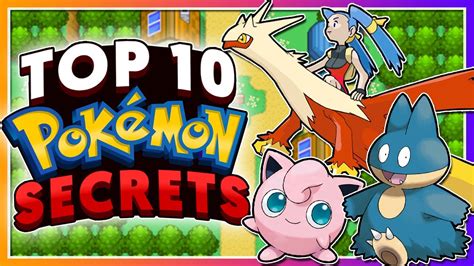 Top 10 Secrets In The Pokémon Games Youtube