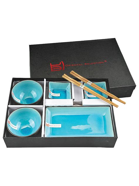 Tokyo Design Studio Oriental Selection Bowl Set 8 Piece Glassy Blue