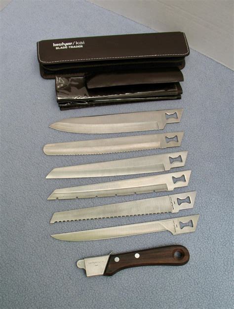 Original Kershaw Kai Blade Trader Knife Set With Case And 6 Stainless