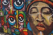 Street art, Soweto – Valise & Flemmardise