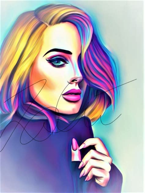 Adele Abstract Print ADELE ABSTRACT3 Celebrity Drawings Pop Art Adele