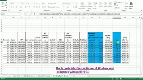 How To Create Salary Sheet Payroll Processing Part 2 Excel Practice