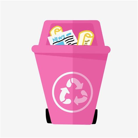 Trash Can Clipart Transparent Background Pink Trash Can Classified