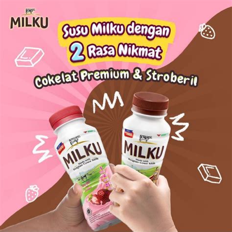 Jual Susu Uht Milku 200ml Milku Coklat Milku Strawberry Susu Botol Milku Shopee Indonesia