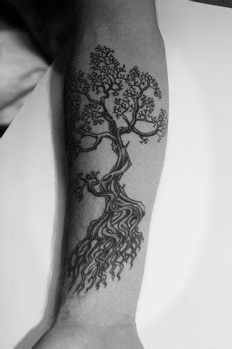 Beautiful Tattoo With Big Black Tree Tattooimagesbiz