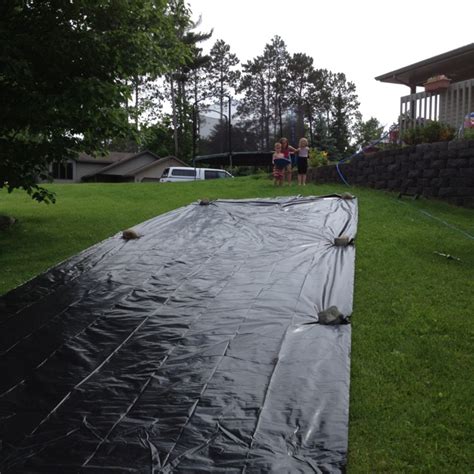 Home Made Slip And Slide Plastic Sheeting From Ace Hardware X
