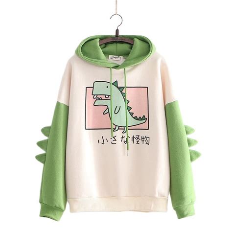 Buy New Cute Dinosaur Hoodies Women Sweatshirt Pullovers Tops Harajuku