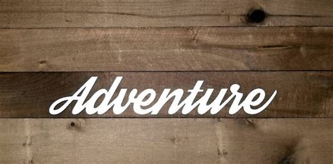 Adventure Metal Word Artcursive Adventure Wordwords For The Etsy