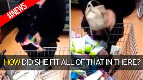 Shoplifter Manages To Stuff Entire Trolley Of Shopping In Her Clothes
