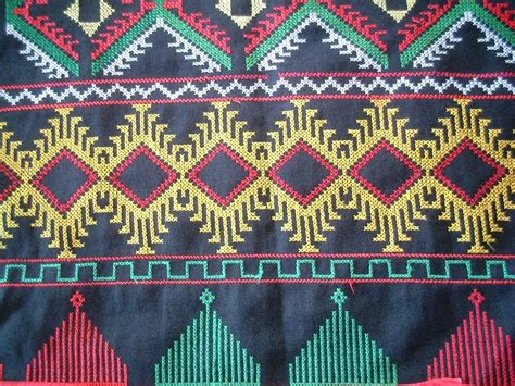 Traditional Filipino Tboli Stitched Pattern Taken In Lake Sebu