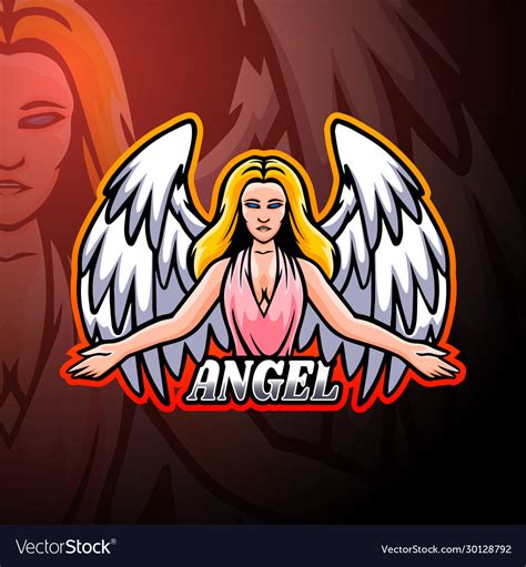 Angel Esport Logo Mascot Design Royalty Free Vector Image