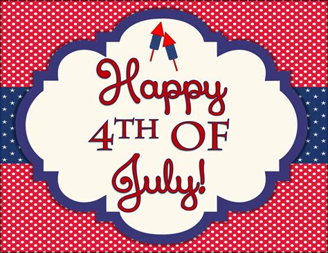 Use these free fourth of july graphics and clipart for your independance day celebrations. FREE 4th of July Party Printables by Designs by ...