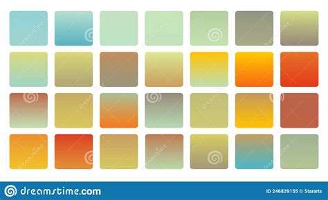 Colorful Warm Colors Gradients Big Set Stock Vector Illustration Of