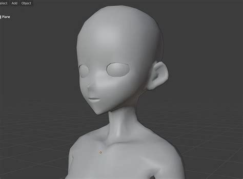 anime girl base mesh rigged clean topology free 3d model rigged cgtrader
