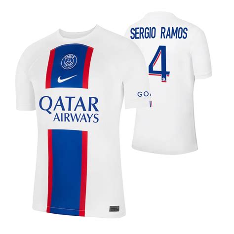 Sergio Ramos Paris Saint Germain 2022 23 Third Replica Jersey White