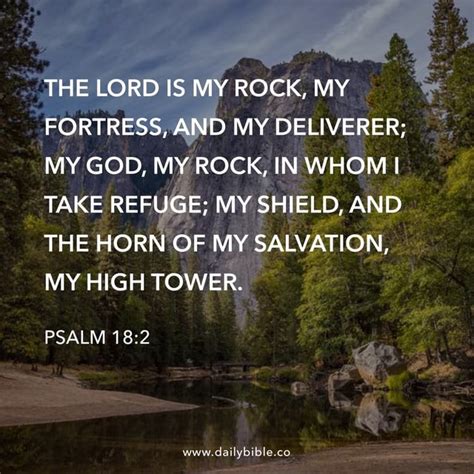 The Lord Is My Rock My Fortress And My Deliverer My God My Rock In
