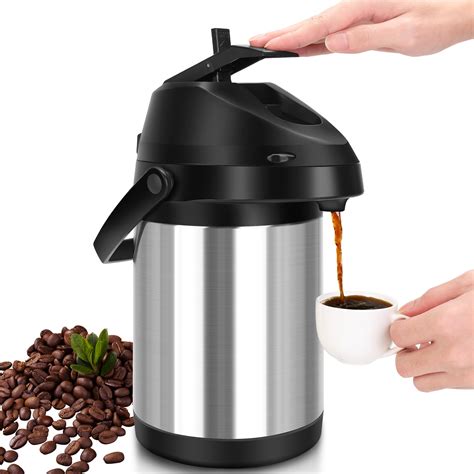 Ssawcasa 102oz Airpot Coffee Dispenser With Pump Stainless Steel
