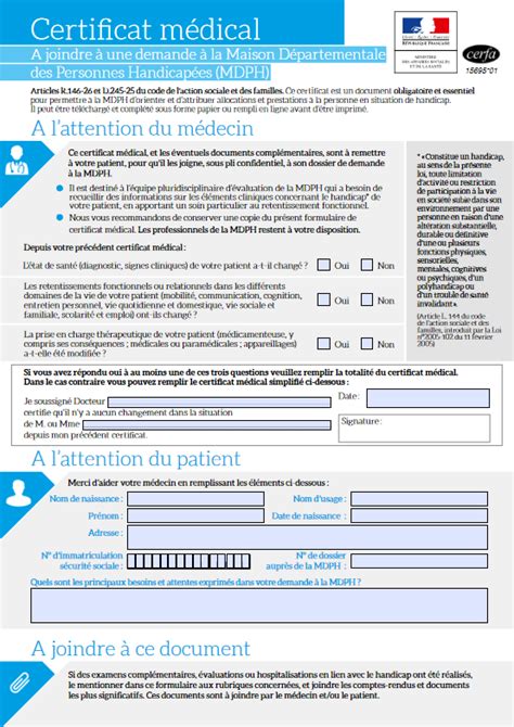 Conseils pour remplir mon certificat médical MDPH 29