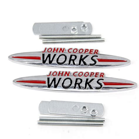 Metal Frornt Grille Rear Trunk John Cooper Works Logo Emblem Badge