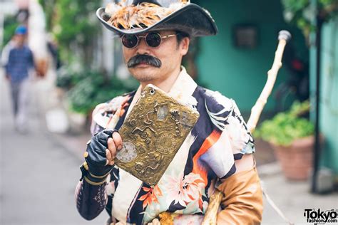 Joseph On The Street In Harajuku Wearing A Japanese Steampunk Look
